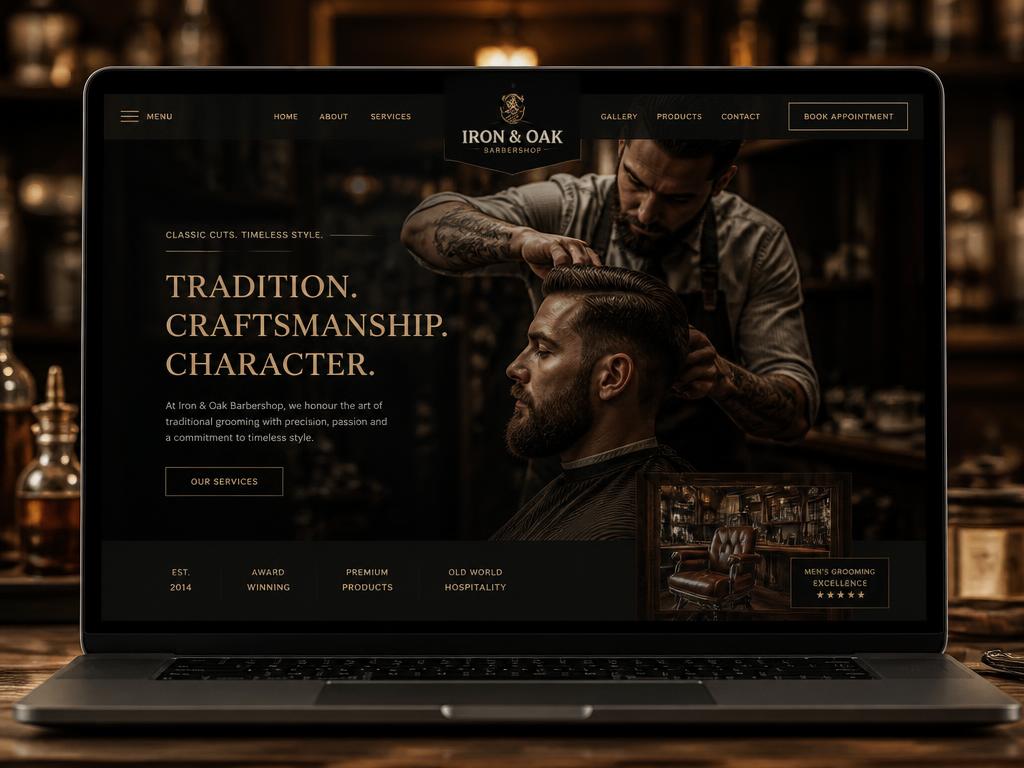 Site desenvolvido para Barbearia